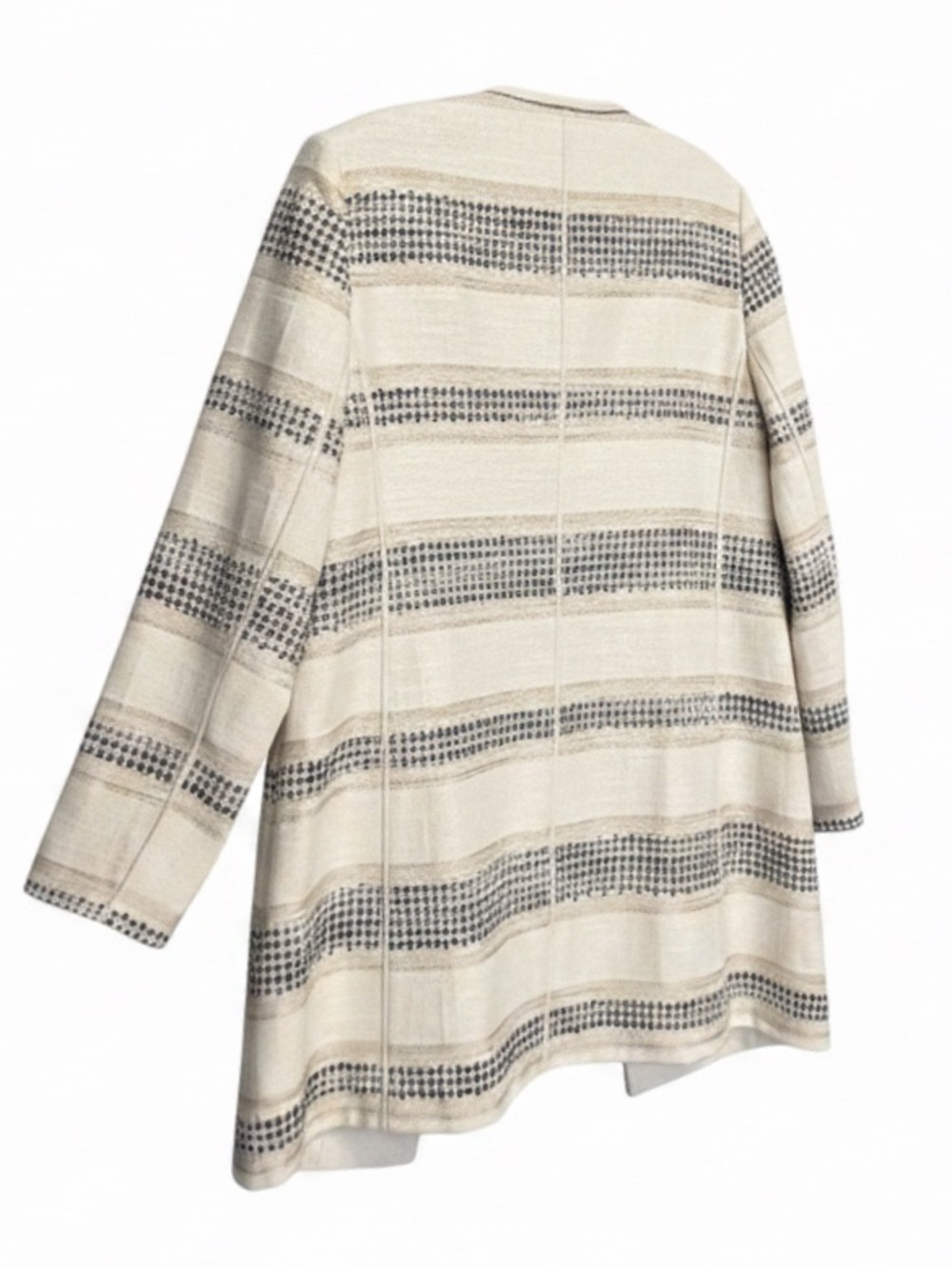 Lafayette 148 New York Women’s Woven Striped Long Jacket/Coat | Size 6 - Picture 5 of 12